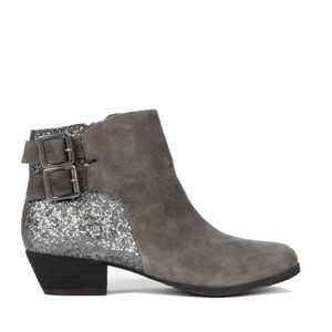 Vince Camuto Madalline Grey and Silver Booties 7.5